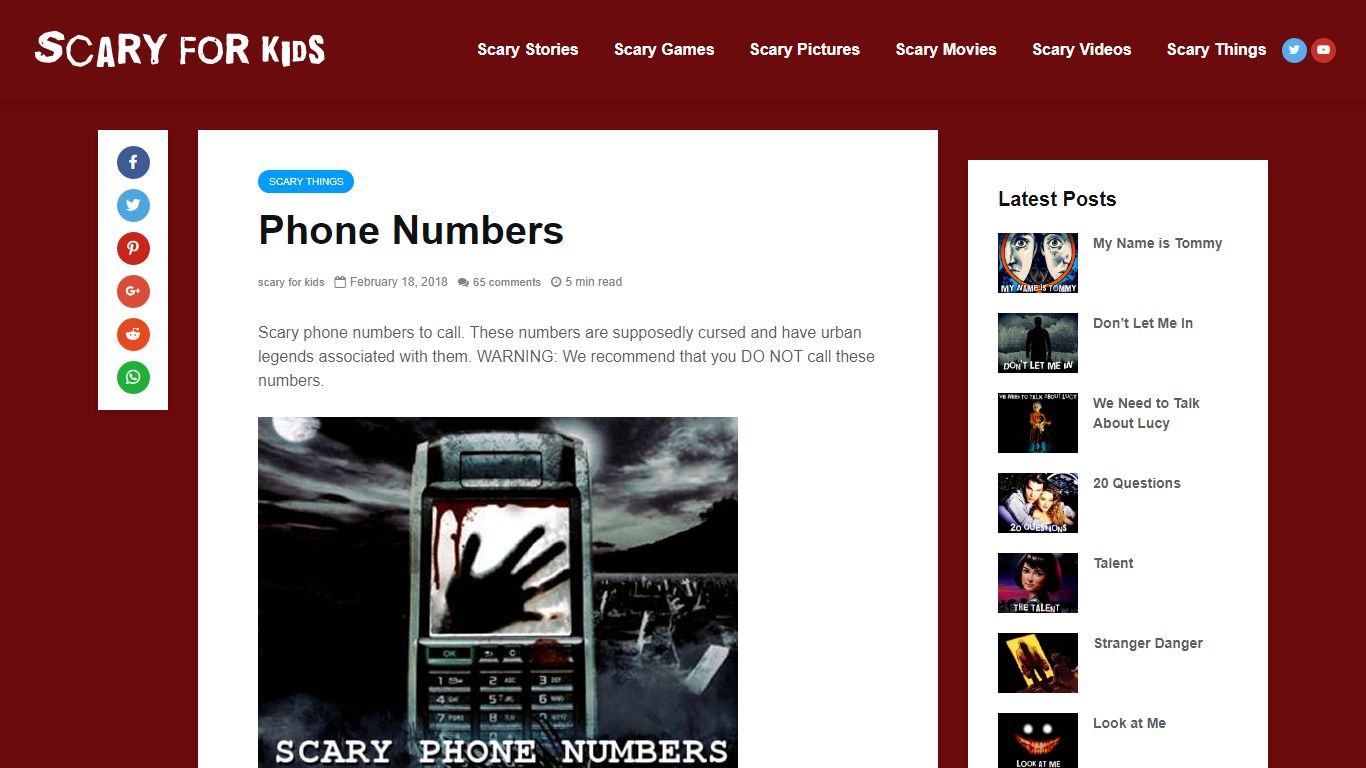 Scary Phone Numbers to Call | Scary For Kids